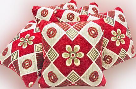 5 Pcs Velvet Floral Printed Cushion Without Filling