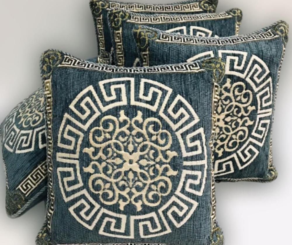 5 Pcs Velvet Floral Printed Cushion Without Filling