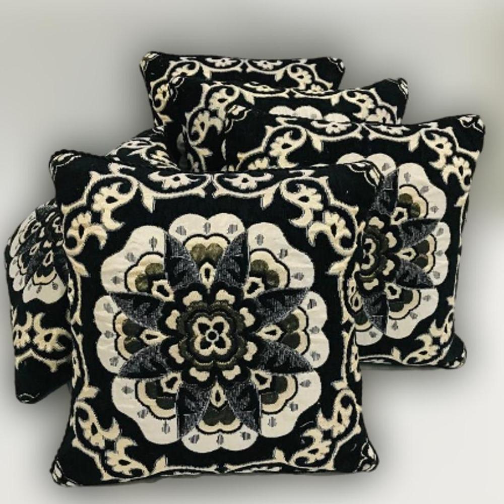 5 Pcs Velvet Floral Printed Cushion Without Filling