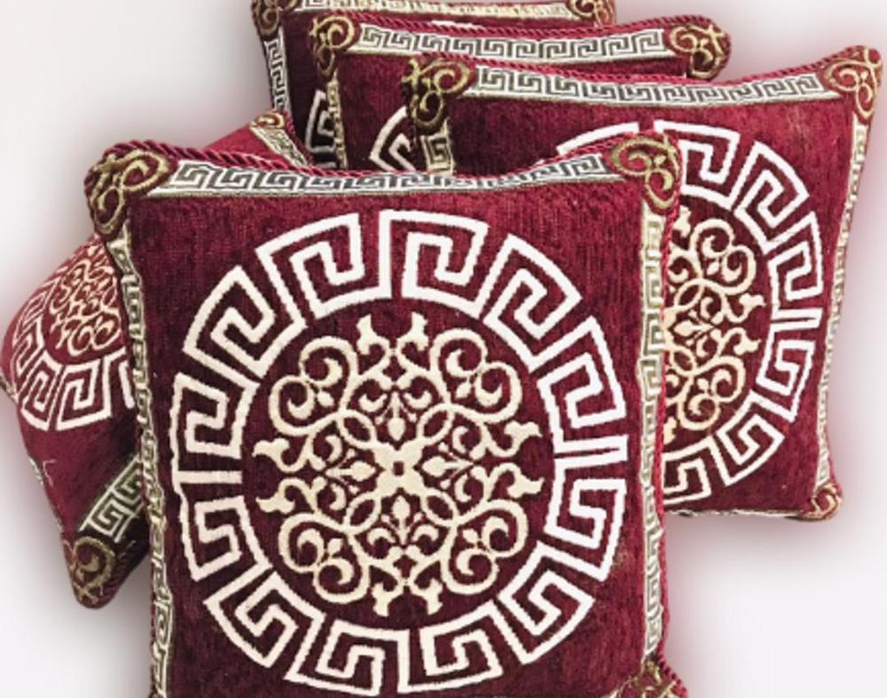 5 Pcs Velvet Floral Printed Cushion Without Filling