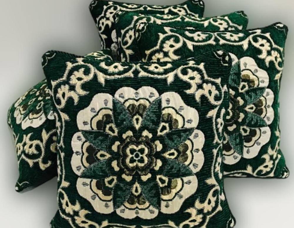 5 Pcs Velvet Floral Printed Cushion Without Filling