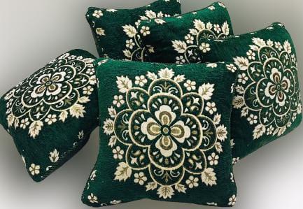 5 Pcs Velvet Floral Printed Cushion Without Filling