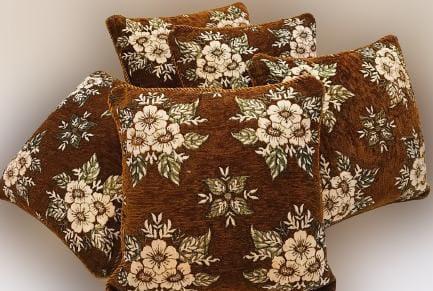 5 Pcs Velvet Floral Printed Cushion Without Filling