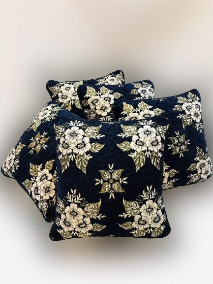 5 Pcs Velvet Floral Printed Cushion Without Filling