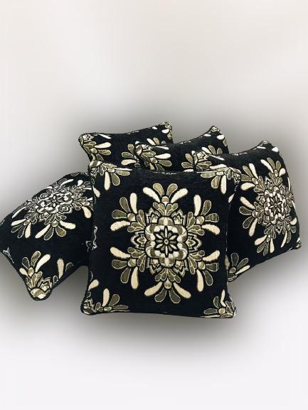 5 Pcs Velvet Floral Printed Cushion Without Filling