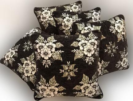 5 Pcs Velvet Floral Printed Cushion Without Filling
