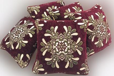 5 Pcs Velvet Floral Printed Cushion Without Filling