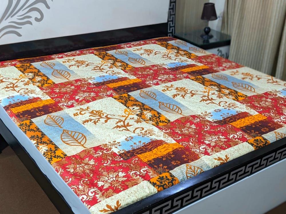 Cotton Printed Double Bed Mattress Cover
