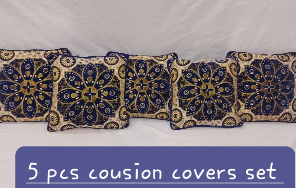 5 Pcs Velvet Jacquard Cushion Covers