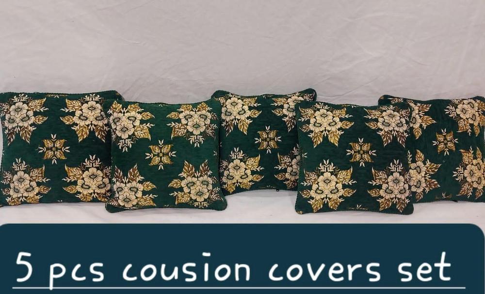 5 Pcs Velvet Jacquard Cushion Covers