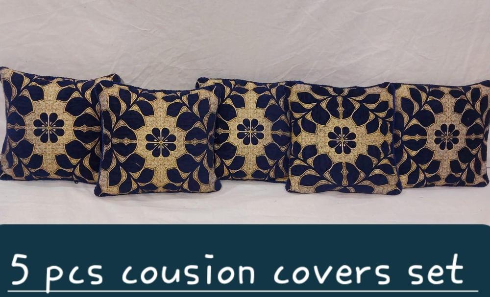 5 Pcs Velvet Jacquard Cushion Covers
