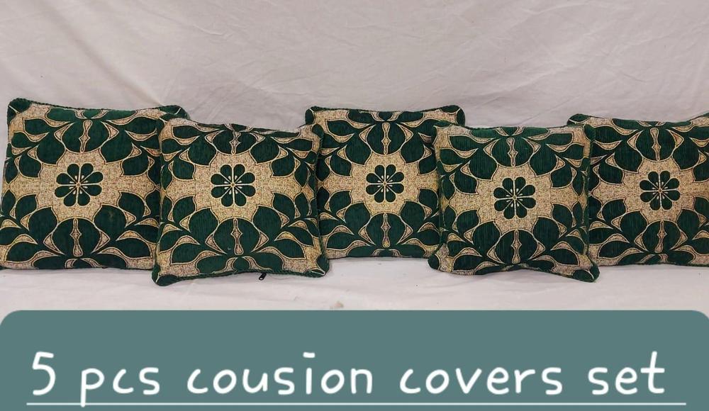 5 Pcs Velvet Jacquard Cushion Covers