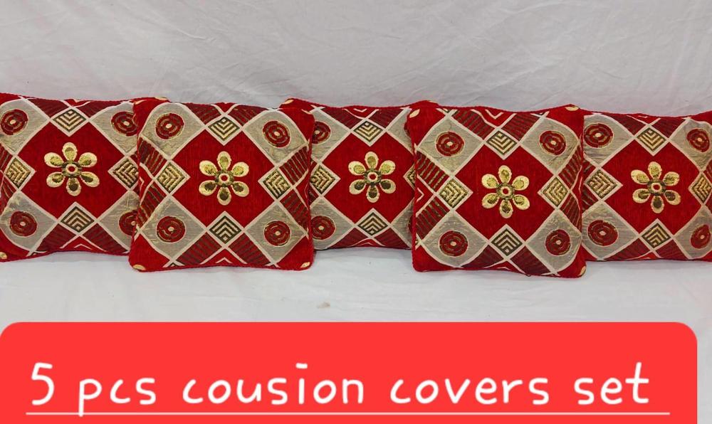 5 Pcs Velvet Jacquard Cushion Covers