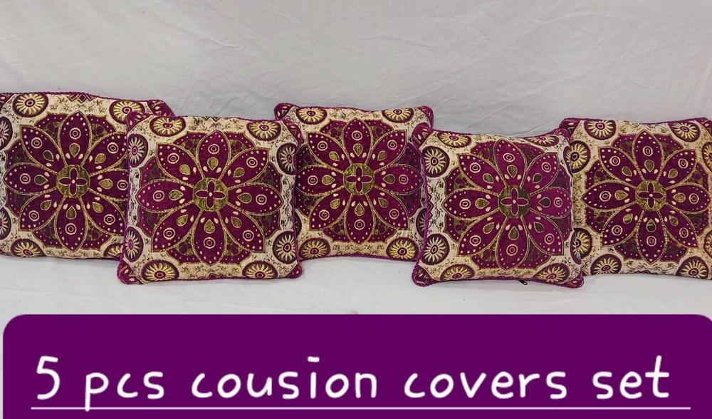 5 Pcs Velvet Jacquard Cushion Covers