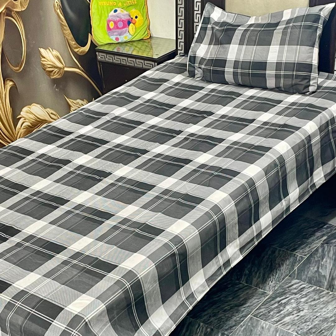 Elegant Cotton Printed Single Bedsheet Set - 2 Pcs