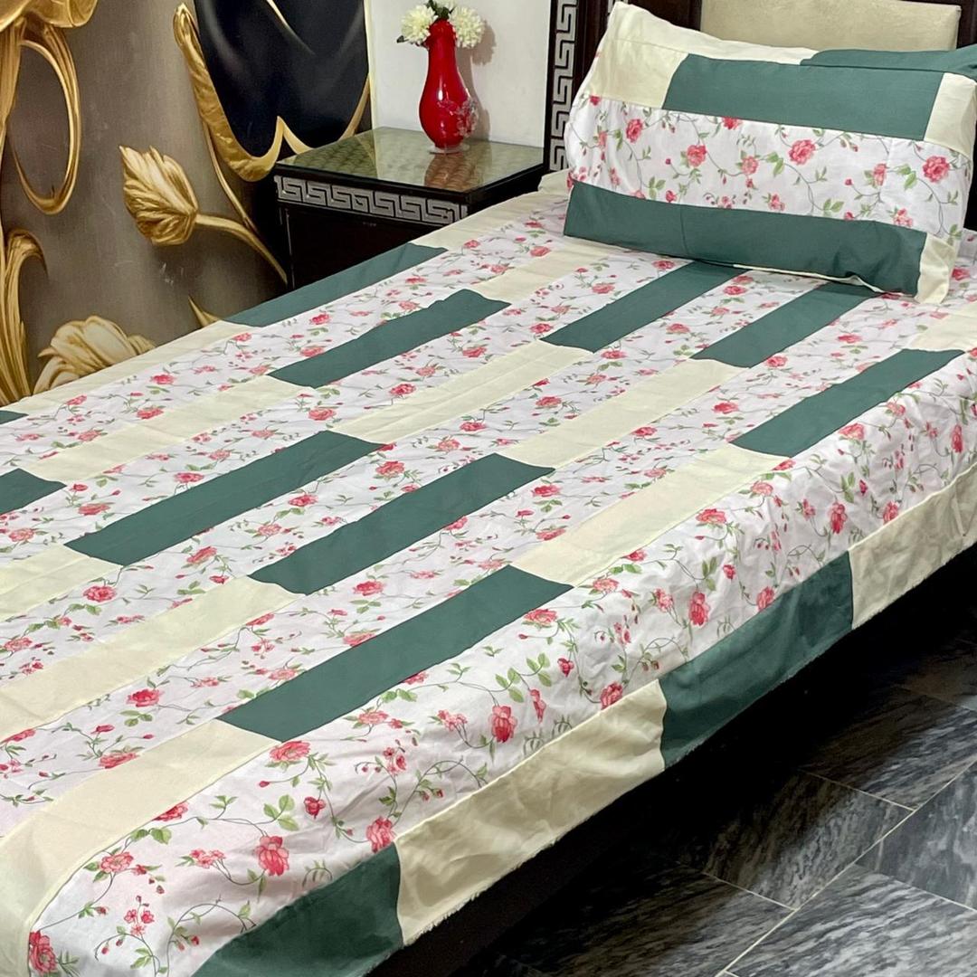 Vibrant Multicolor Cotton Patchwork 2 Pcs Single Bedset