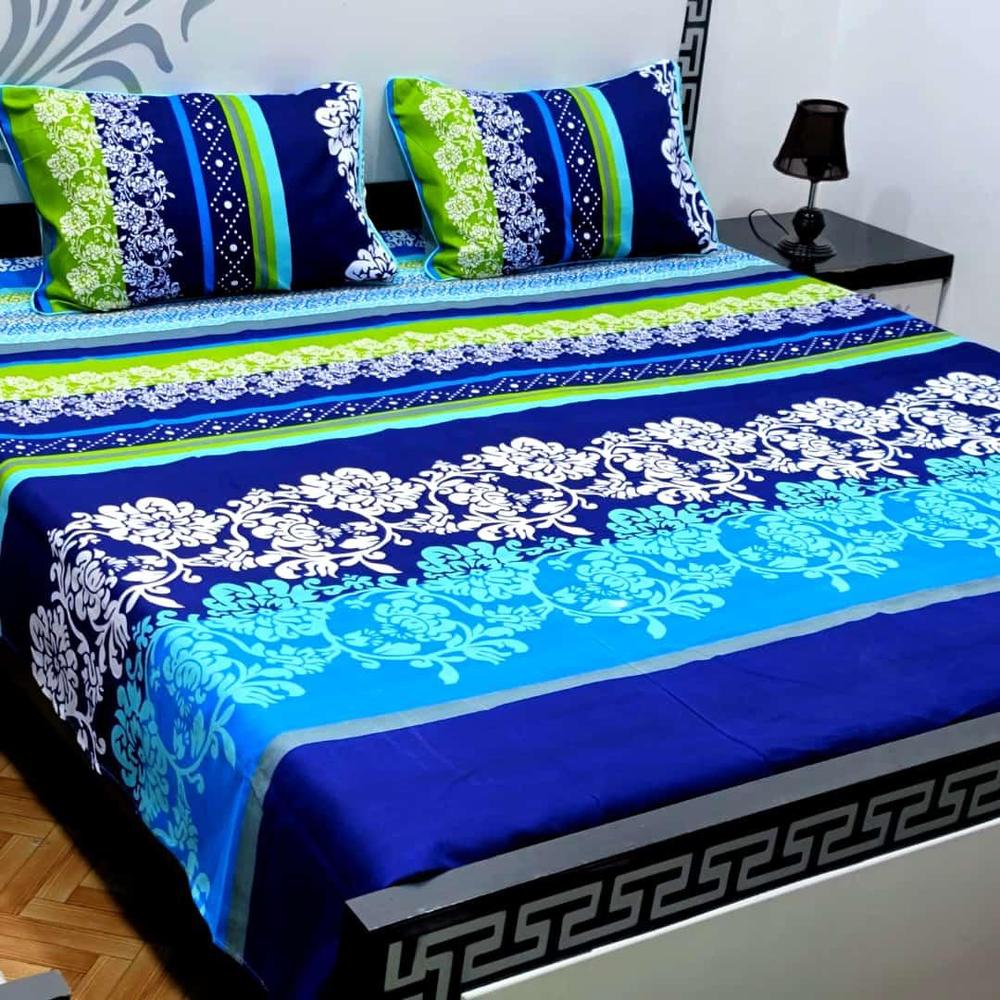 Crystal Cotton Printed Double Bedsheet