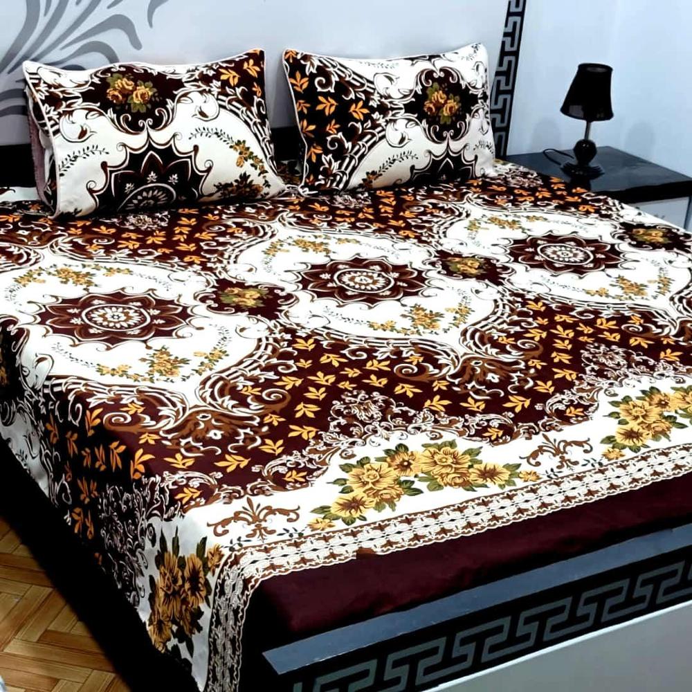 Crystal Cotton Printed Double Bedsheet