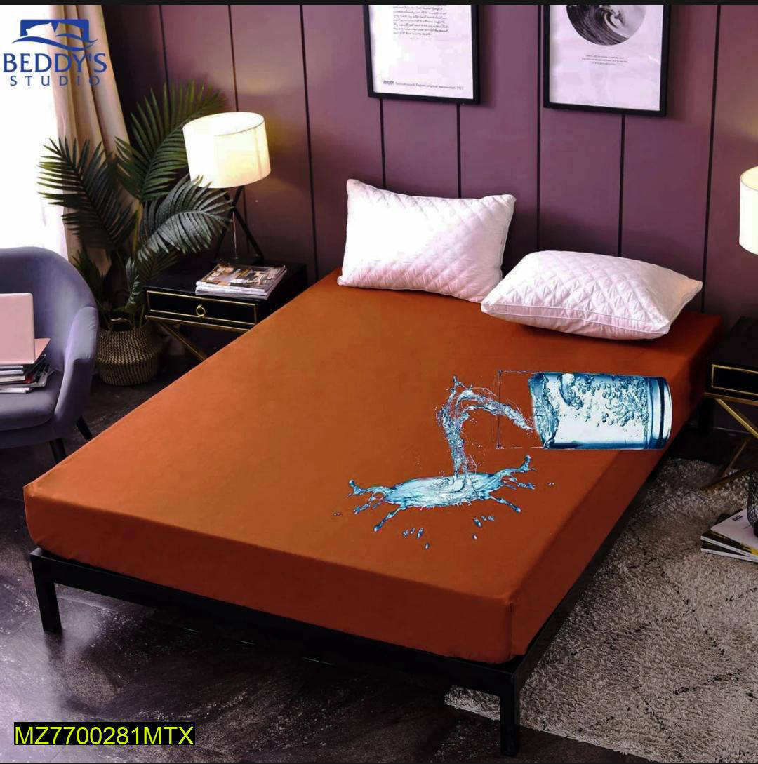 Cotton Plain Double Bed Mattress Cover