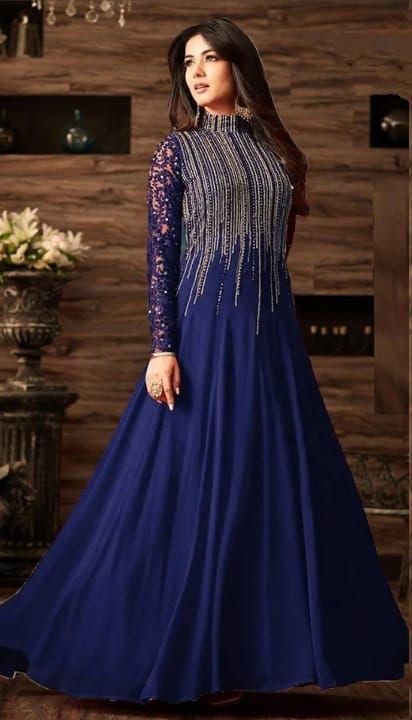 3 Pcs Women's Unstitched Sequins Embroidered Suit