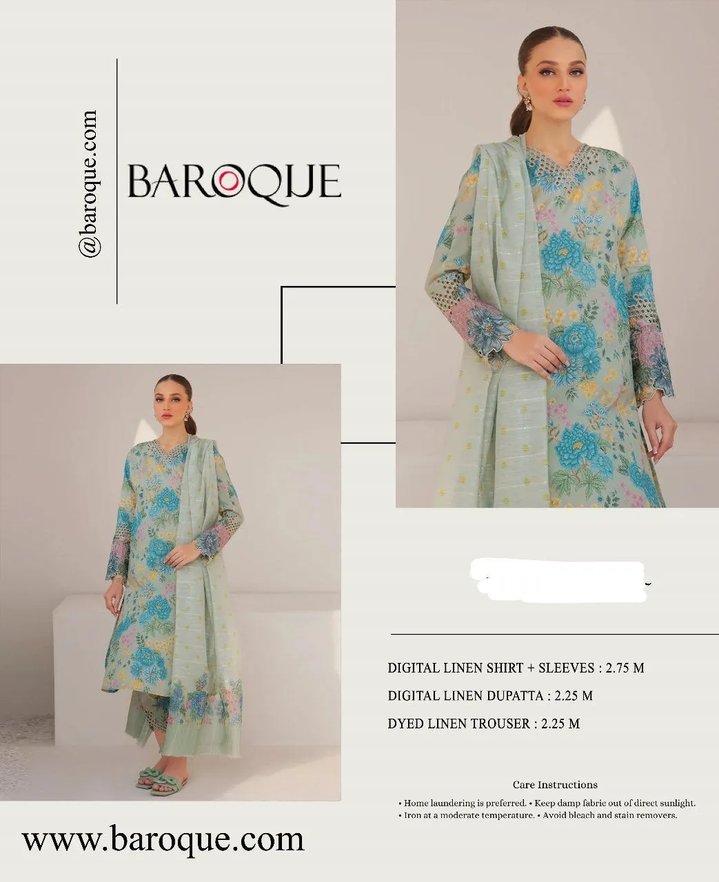 3 Pcs Women's Unstitched Digital Print Suit