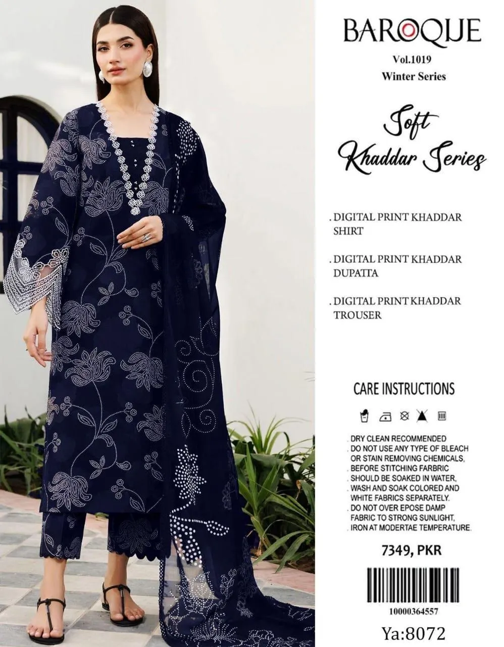 3 Pcs Women's Unstitched Printed Suit