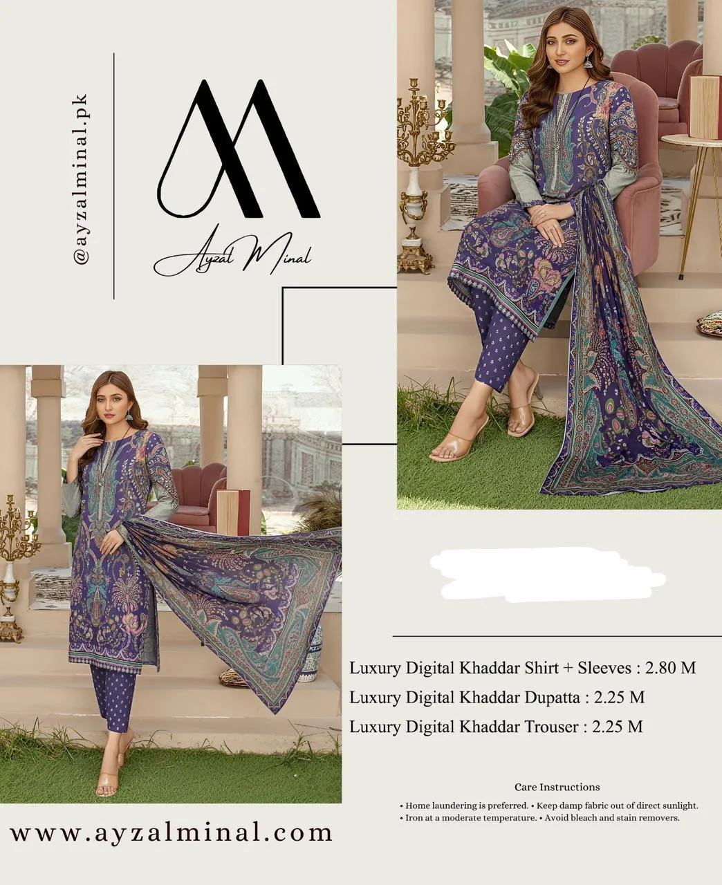 3 Pcs Women's Unstitched Printed Suit