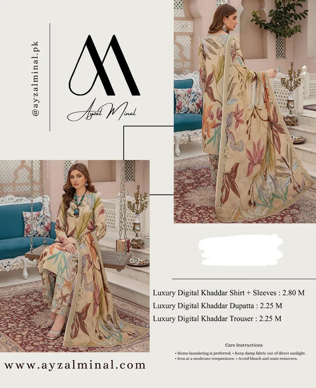 3 Pcs Women's Unstitched Printed Suit