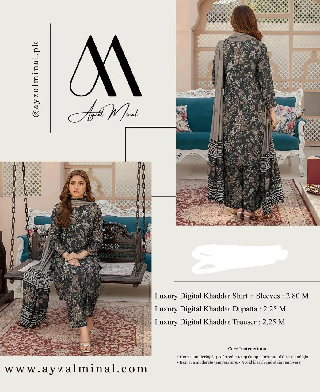 3 Pcs Women's Unstitched Printed Suit