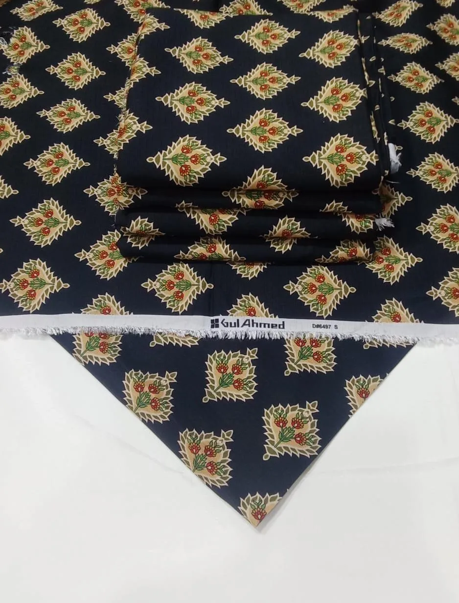 2 Pcs Women's Unstitched Printed Suit