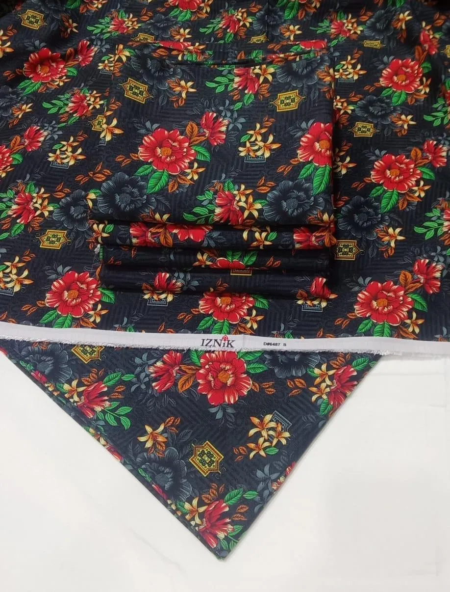 2 Pcs Women's Unstitched Printed Suit