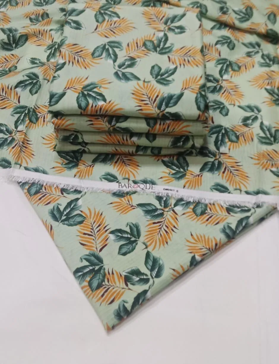 2 Pcs Women's Unstitched Printed Suit