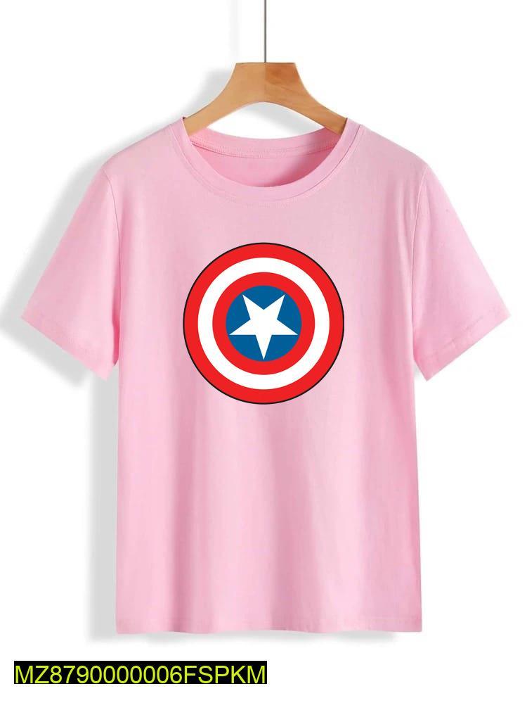 1 Pc Unisex Stitched Cotton Plain T-Shirt