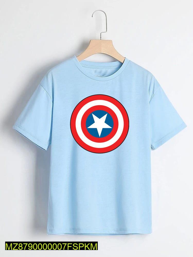 1 Pc Unisex Stitched Cotton Plain T-Shirt