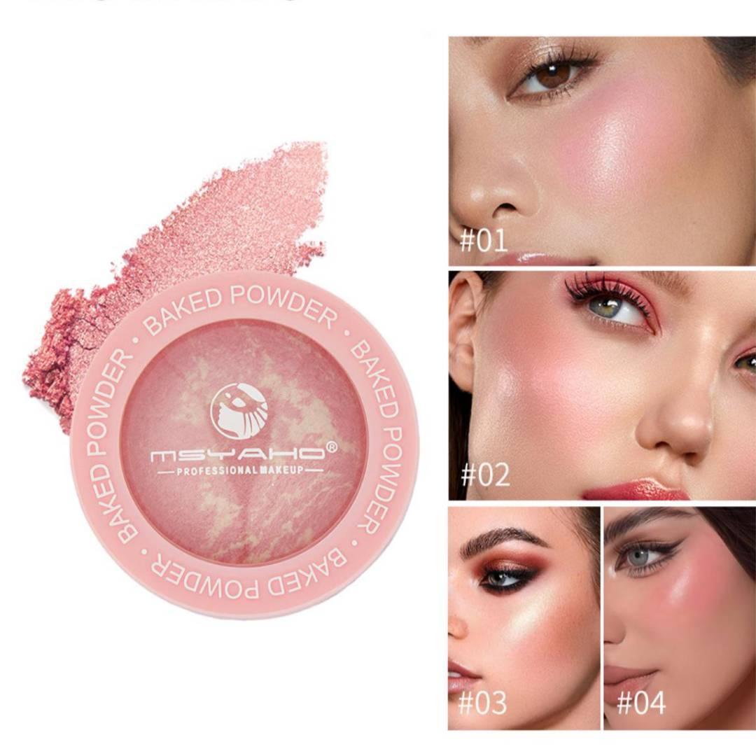 Matte Blusher Highlighter Kit - 1 Pcs Pink Powder for Radiant Glow