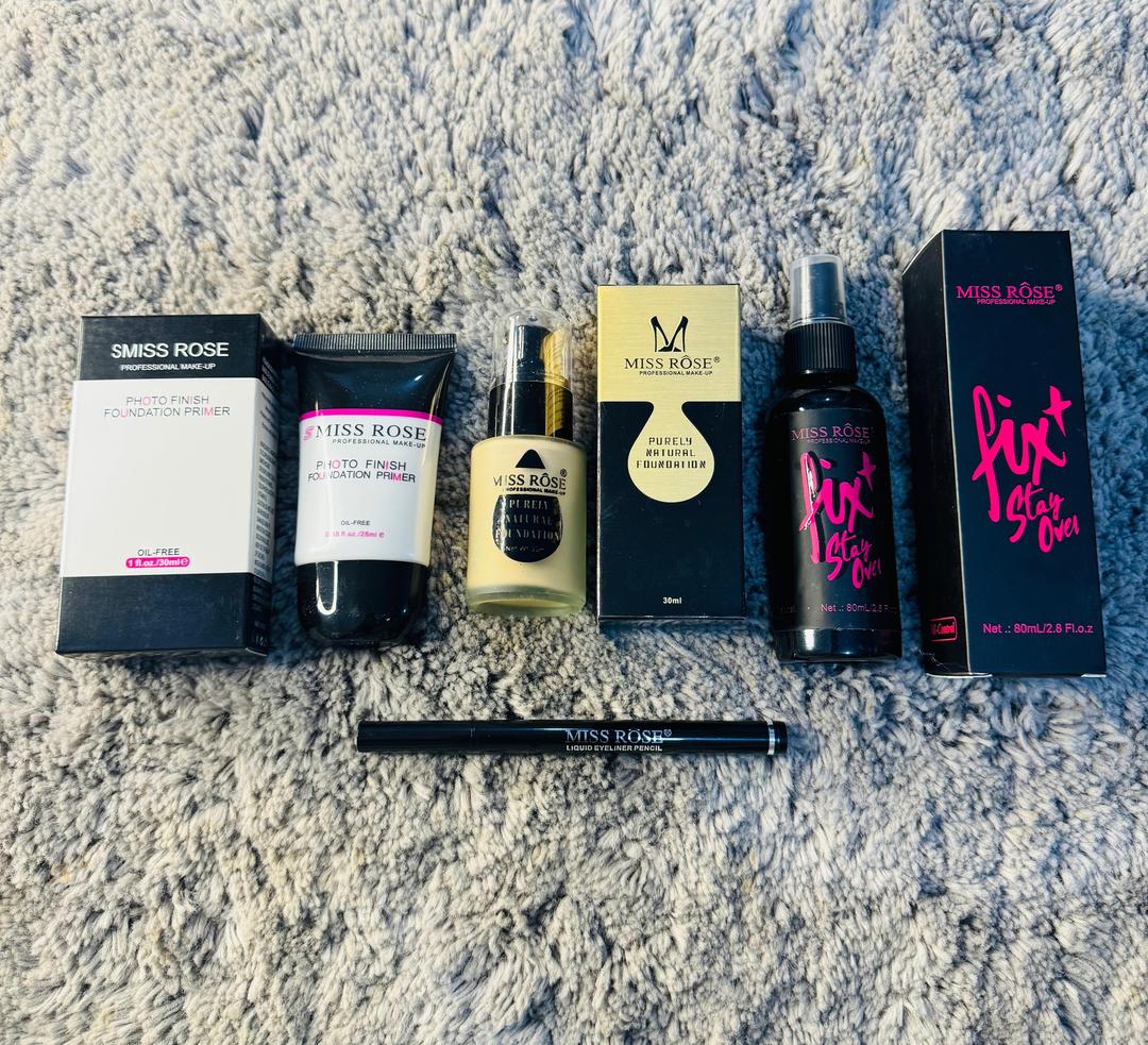 4 in 1 Makeup Deal with 1 Pcs Primer, 1 Pcs Fixer, 1 Pcs Marker Liner & 1 Pcs Foundation