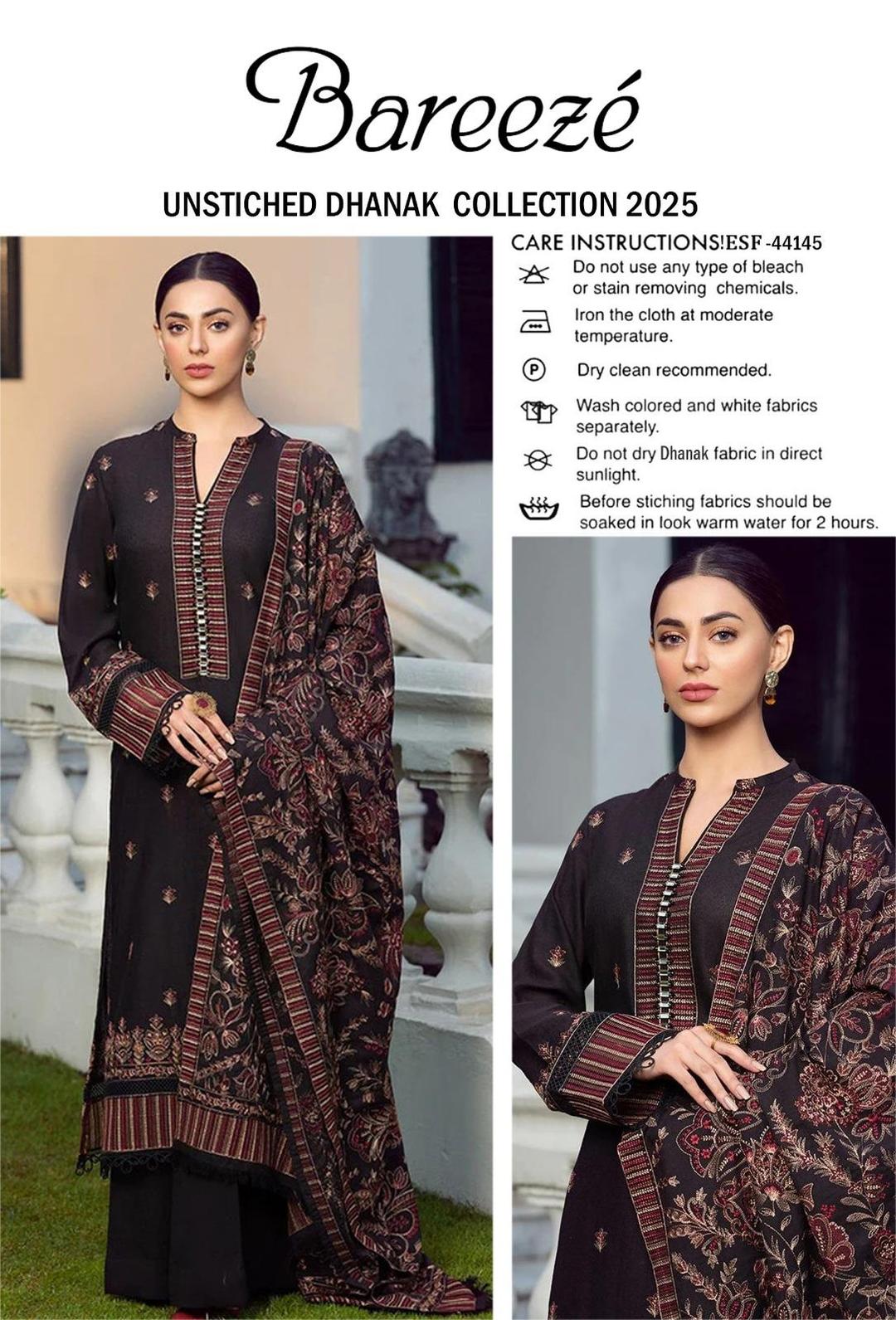 3 Pcs Women's Unstitched Embroidered Suit