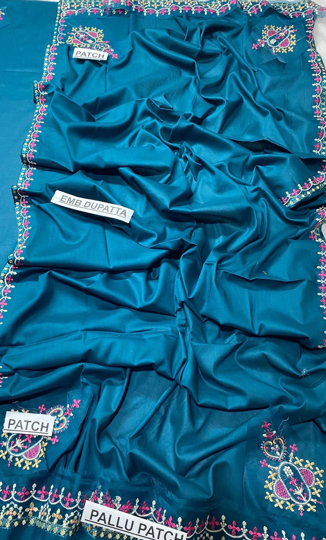 3-Piece Embroidered Lawn Suit Deep Blue for Eid & Weddings