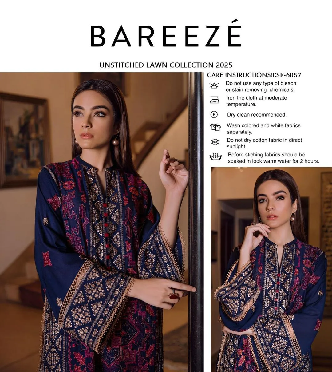 2 Pcs Women's Unstitched Embroidered Suit