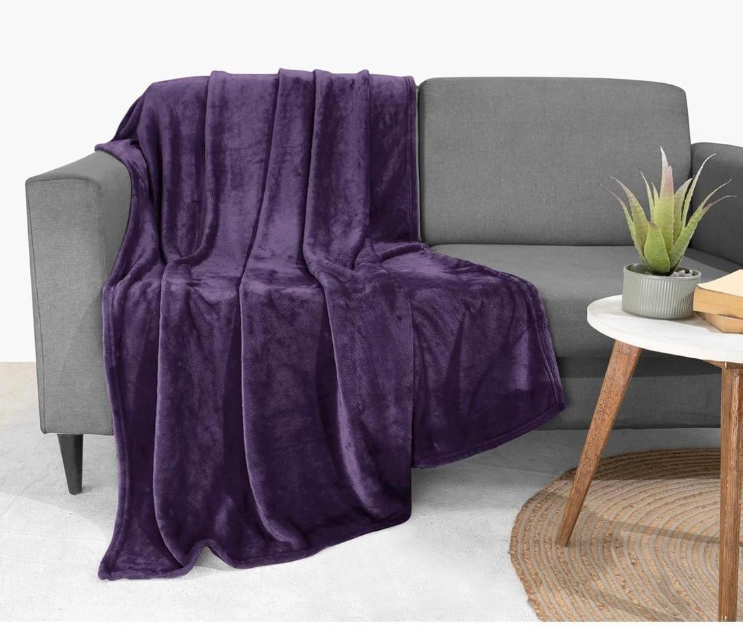 Fleece Plain Double Bed Blanket