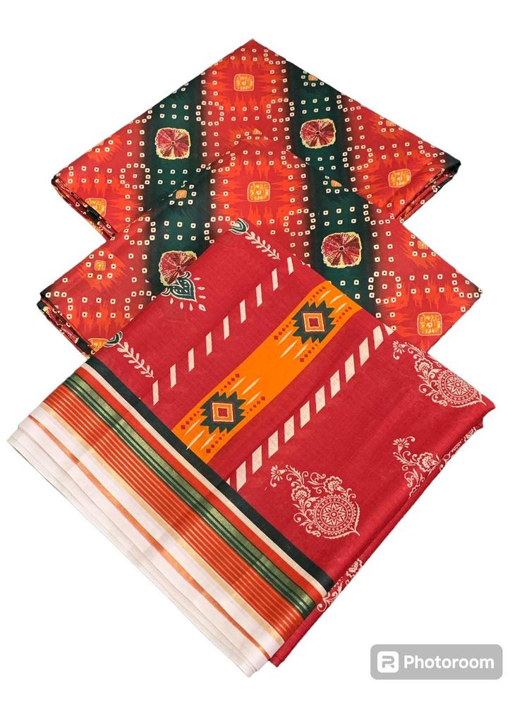 3 Pcs Women's Unstitched Lawn Printed Suit