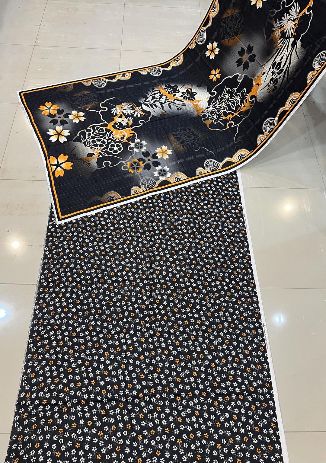 3 Pcs Women's Unstitched Linen Printed Suit