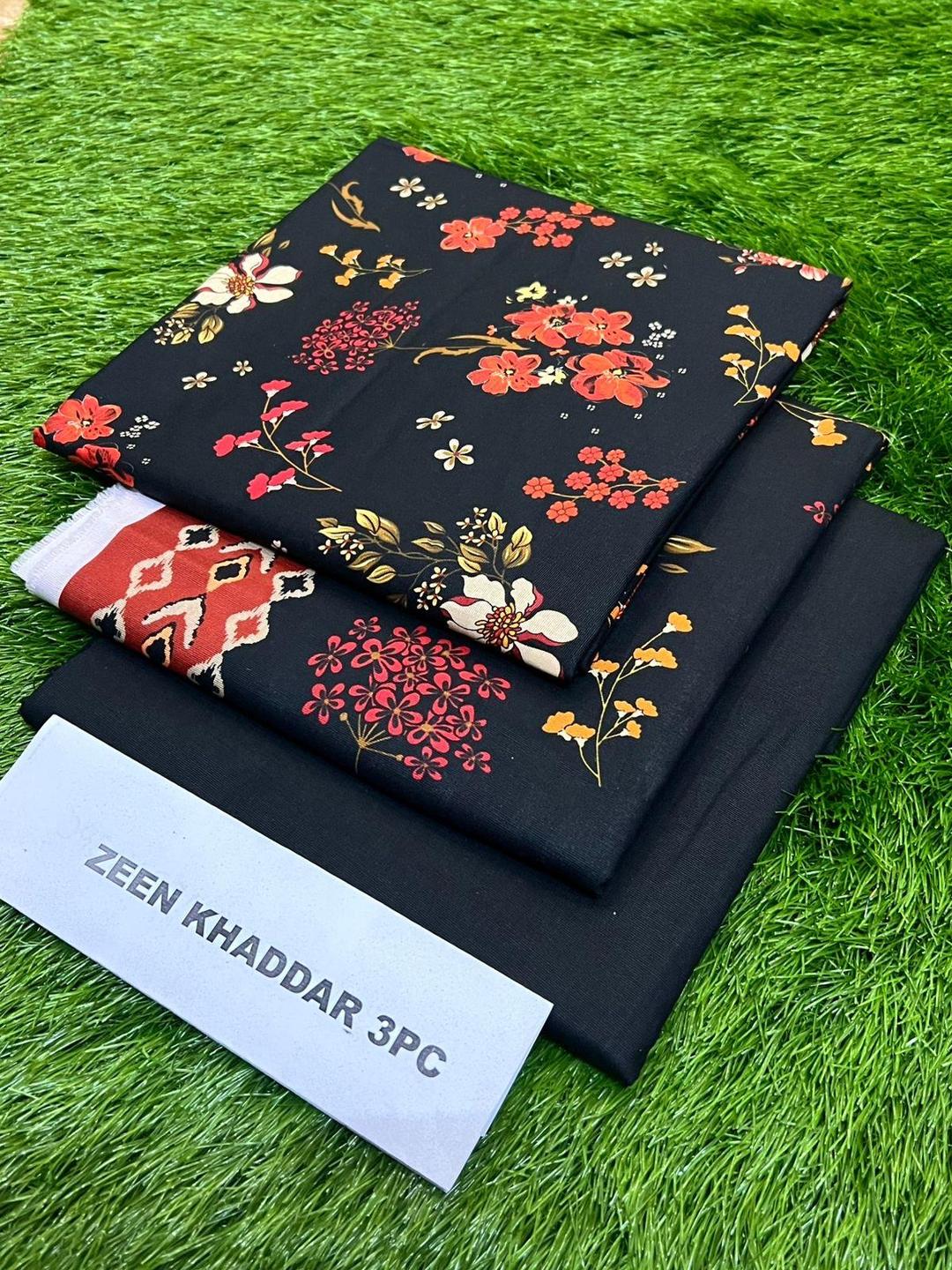 3 Pcs Women's Unstitched Printed Suit