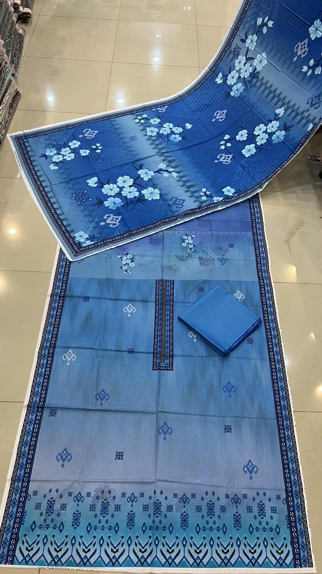 3 Pcs Women's Unstitched Printed Suit