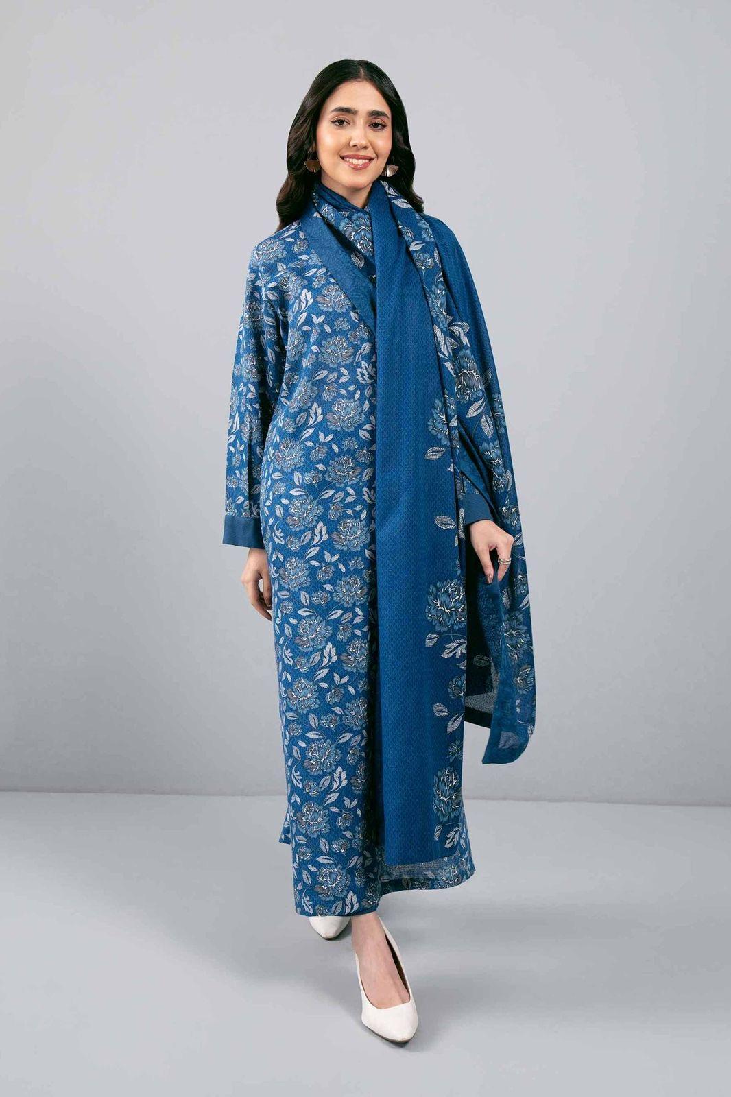 3 Pcs Women's Unstitched Printed Suit