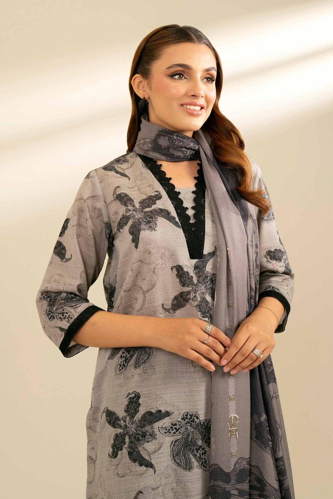 3 Pcs Women's Unstitched Printed Suit
