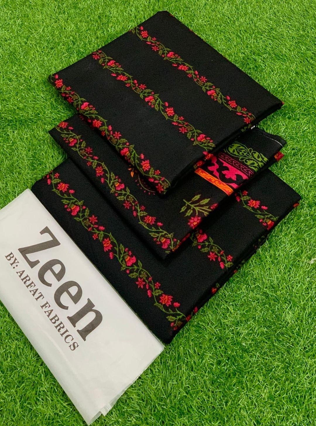 3 Pcs Women's Unstitched Printed Suit