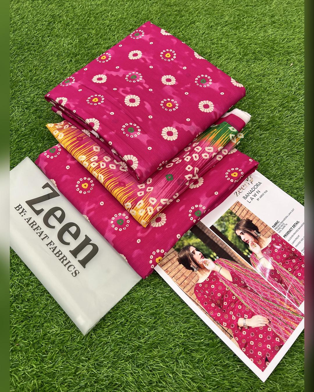 3 Pcs Women's Unstitched Printed Suit