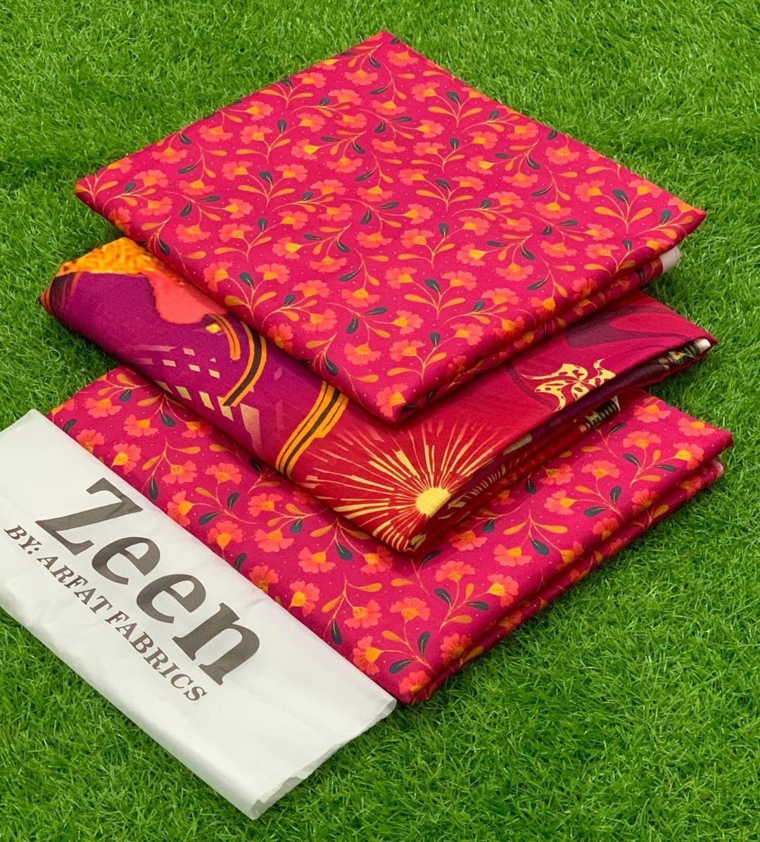 3 Pcs Women's Unstitched Printed Suit