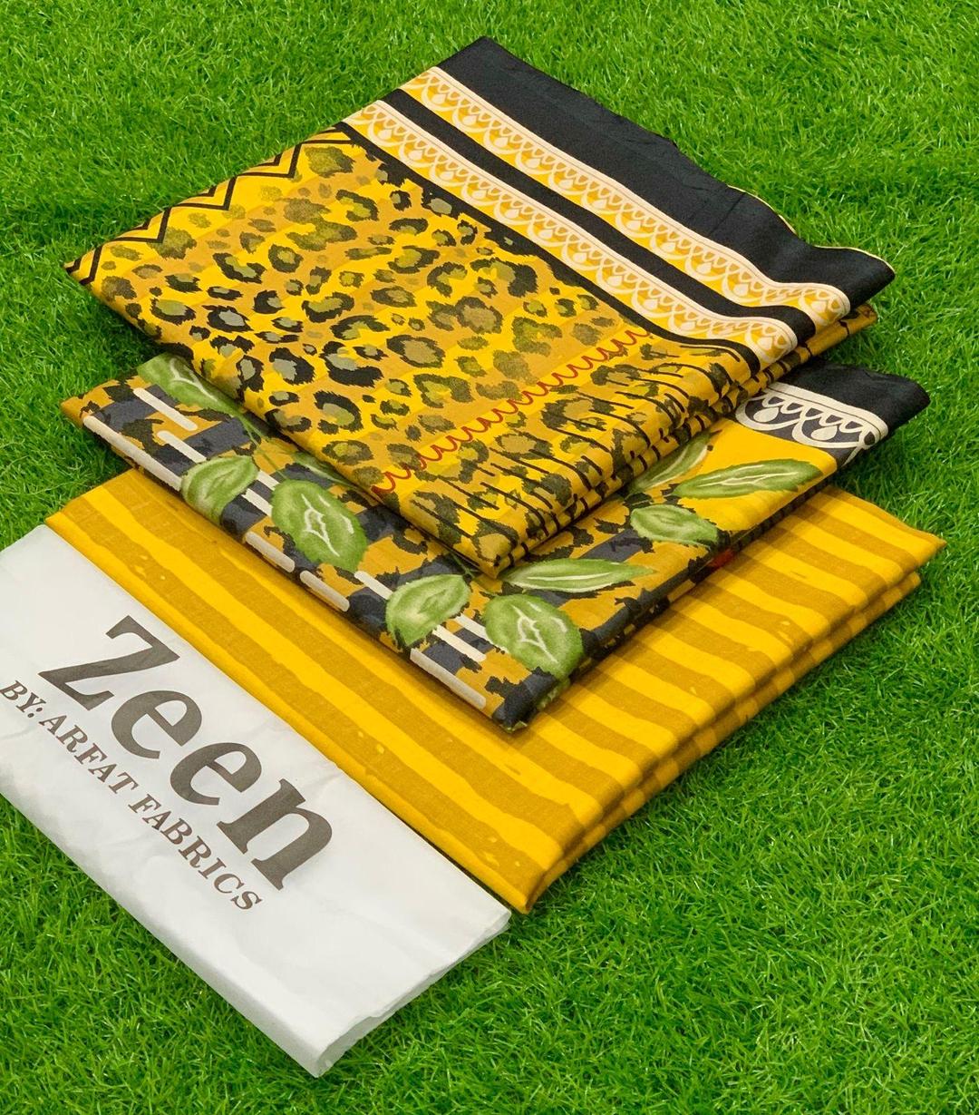 3 Pcs Women's Unstitched Printed Suit